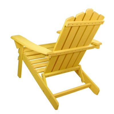  Northlight 36" Yellow Classic Folding Wooden Adirondack Chair