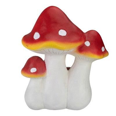  Northlight Hand Painted Mushroom Cluster Outdoor Garden Decoration - 17.5" - White And Red