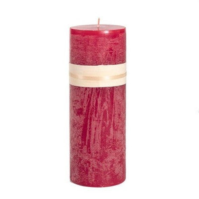  Northlight 9" Cranberry Red Traditional Cylindrical Outdoor Pillar Candle