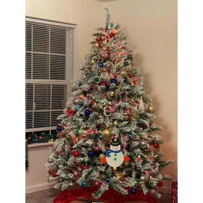  Northlight Medium Flocked Angel Pine Artificial Christmas Tree - 6' - Unlit