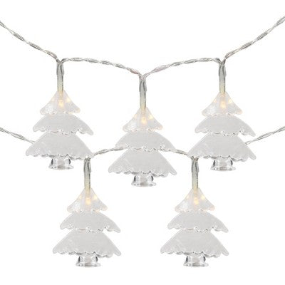  Northlight Battery Operated Christmas Tree Light Set - Warm White LED - 3' Clear Wire - 10ct