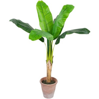  Northlight 4' Artificial Tropical Banana Tree In A Clay Pot