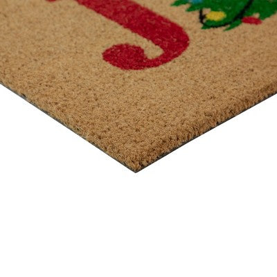  Northlight Natural Coir "Joy" Christmas Tree Doormat 18" X 30"