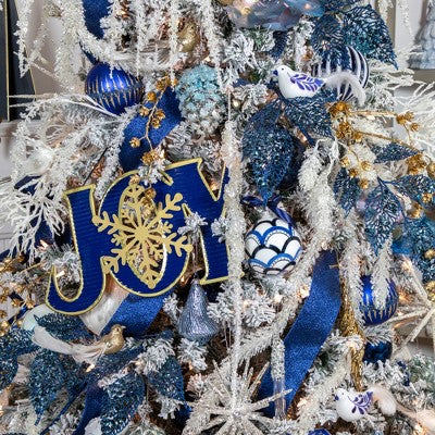  Northlight 16" Blue And Gold "JOY" Metal Christmas Wall Sign