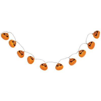  Northlight 10 Ct LED Pumpkin Halloween Warm White Light Set - 4' Clear Wire