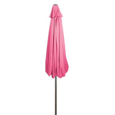  Northlight 9ft Outdoor Patio Market Umbrella With Hand Crank And Tilt, Pink