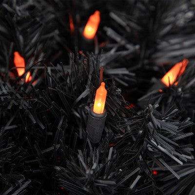  Northlight Mini Christmas Light Set - Orange - 20.25' Black Wire - 100ct