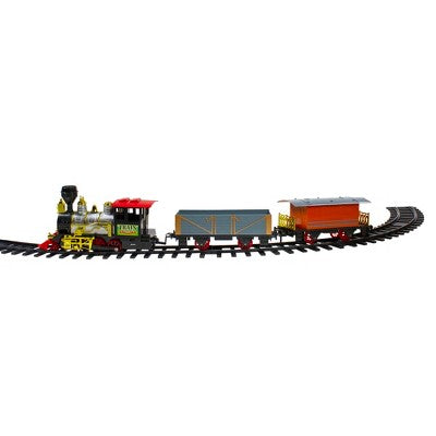  Northlight 17-Piece Lighted And Animated Gold And Red Classic Model Train Set With Sound