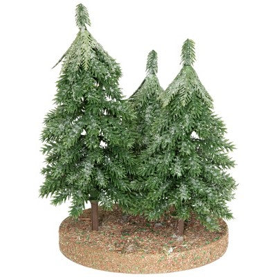  Northlight Icy Downswept Pine Trio Of Trees Christmas Decoration - 8" - Unlit