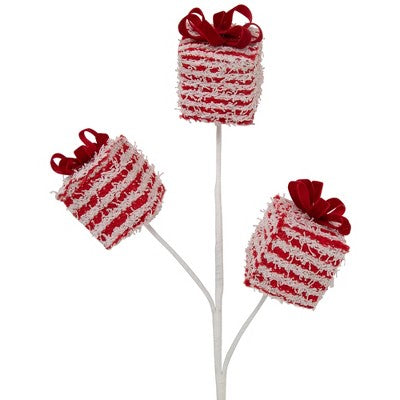  Northlight 26" Candy Cane Gift Boxes Decorative Christmas Spray