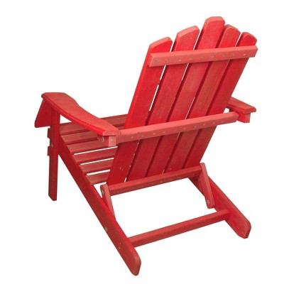  Northlight 36" Red Classic Folding Wooden Adirondack Chair