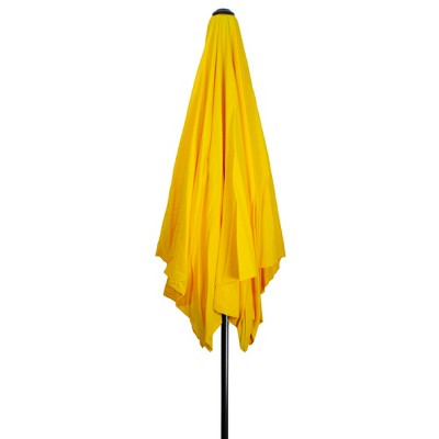  Northlight 8.85ft Outdoor Patio Lotus Umbrella With Hand Crank, Yellow