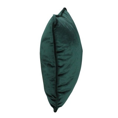  Northlight 17" Square Solid Indoor Throw Pillow With Piped Edging - Hunter Green
