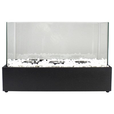  Northlight 17.75" Bio Ethanol Ventless Portable Tabletop Triple Fireplace With Flame Guard