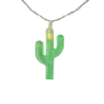  Northlight LED Cactus Indoor Outdoor Patio String Light Set - 4.5' Clear Wire - 10ct