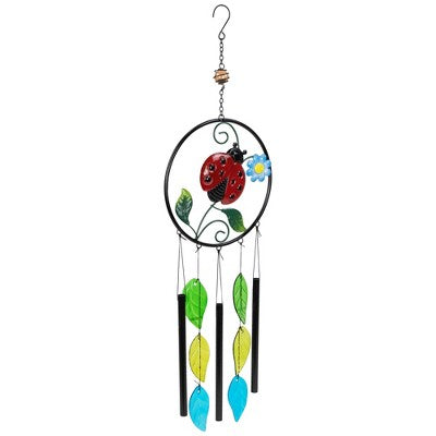  Northlight Ladybug Dreamcatcher Outdoor Garden Windchime - 27.5"