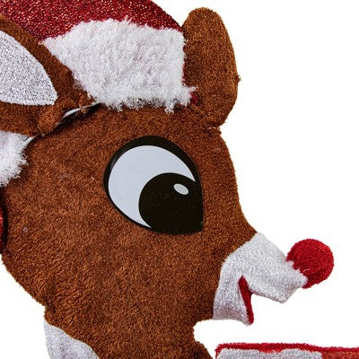  Northlight 36" LED Lighted Rudolph Reindeer Crossing Outdoor Christmas Sign Decoration
