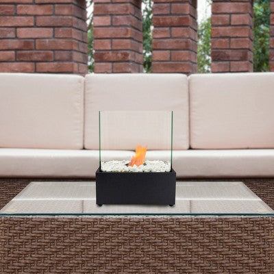  Northlight 11.5" Bio Ethanol Ventless Portable Tabletop Fireplace With Flame Guard