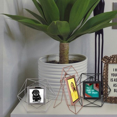  Northlight 9.5" Contemporary Hexagonal 4" X 4" Photo Picture Frame - Silver