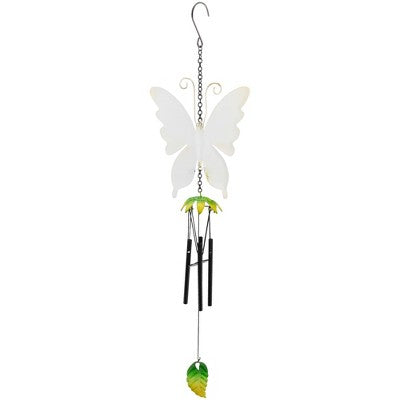  Northlight 15.75" Orange And Green Metal Butterfly Outdoor Garden Windchime
