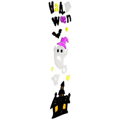  Northlight Haunted House And Ghost Halloween Gel Window Clings - Purple And Black - 15pc