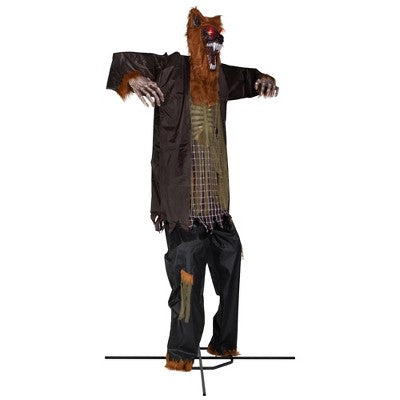  Northlight Huge Lighted And Animated Talking Werewolf Commercial Outdoor Halloween Decoration - 12'