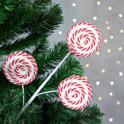  Northlight 17" Candy Cane Lollipops Decorative Christmas Spray
