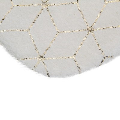  Northlight 20" Cream And Gold Christmas Stocking With Faux Fur