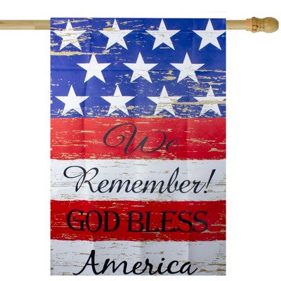  Northlight We Remember! Patriotic American Outdoor House Flag 40" X 28"