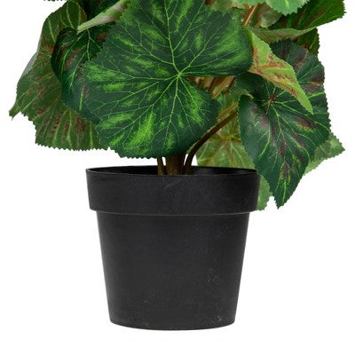  Northlight 11" Red Potted Silk Begonia Spring Artificial Floral Arrangement