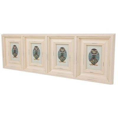  Northlight 4" X 3" White Weathered Collage Photo Picture Frame Wall Decoration