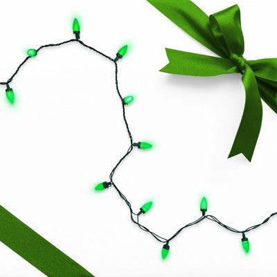  Northlight LED C7 Faceted Christmas Lights - Green - 20.25' Green Wire - 50ct
