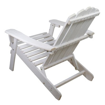  Northlight 36" White Corona Classic Folding Wooden Adirondack Chair