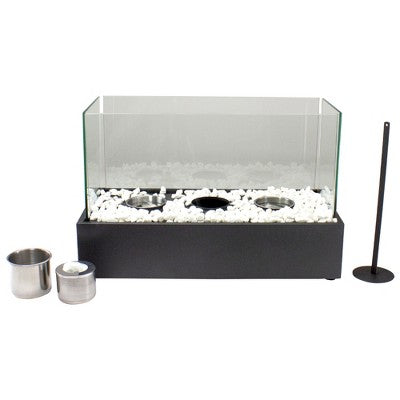  Northlight 17.75" Bio Ethanol Ventless Portable Tabletop Triple Fireplace With Flame Guard