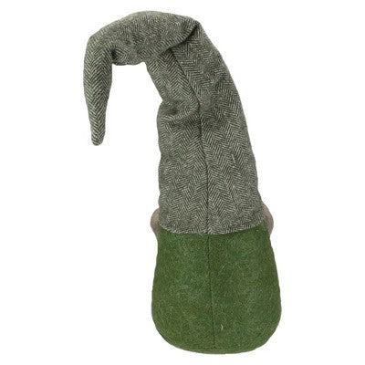  Northlight Forest Tree Chevron Hat Gnome Head Christmas Decoration - 21" - Green And Brown