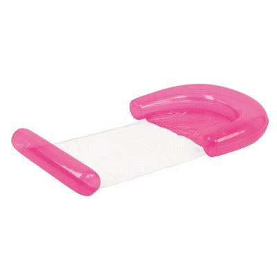  Northlight 54.75" Neon Pink Inflatable Water Hammock Swimming Pool Lounger