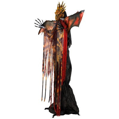  Northlight Lighted And Animated Standing Dragon Man With Sound Halloween Figure - 5.75'