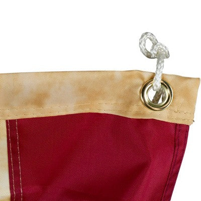  Northlight Patriotic Americana Tea-Stained Pleated Bunting Flag 48" X 24"