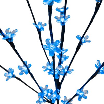  Northlight Set Of 3 Pre-Lit Cherry Blossom Artificial Tree Branches 2.5' - Blue LED Lights