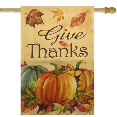  Northlight Give Thanks Autumn Harvest Outdoor House Flag 28" X 40"