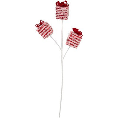  Northlight 26" Candy Cane Gift Boxes Decorative Christmas Spray