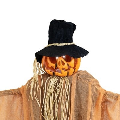  Northlight Lighted And Animated Jack-O'-Lantern Scarecrow Halloween Decoration - 6'