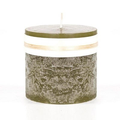  Northlight 3.25" Moss Green Traditional Cylindrical Outdoor Pillar Candle