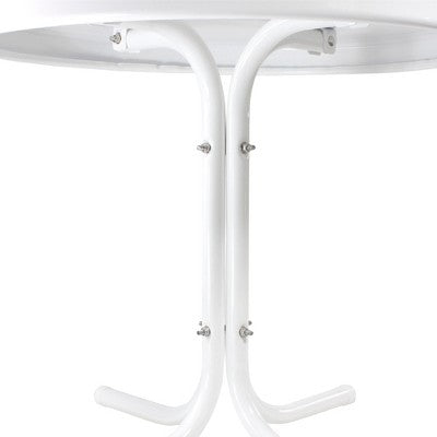  Northlight 22" Outdoor Retro Tulip Side Table, White