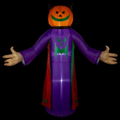  Northlight LED Lighted Inflatable Jack-O-Lantern Grim Reaper Outdoor Halloween Decoration - 8'