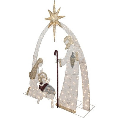  Northlight 41" LED Lighted Holy Family Nativity Scene Outdoor Christmas Decoration