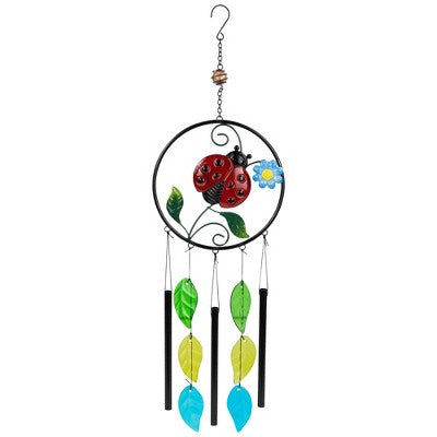  Northlight Ladybug Dreamcatcher Outdoor Garden Windchime - 27.5"