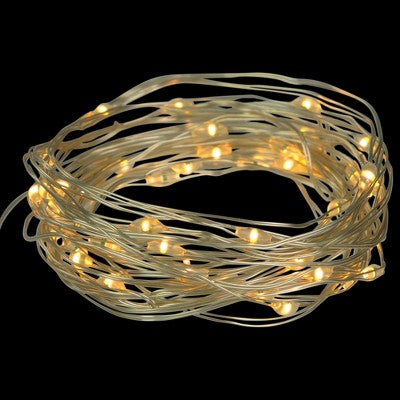  Northlight 50-Count Warm White LED Micro Fairy Christmas Lights - 16ft, Copper Wire