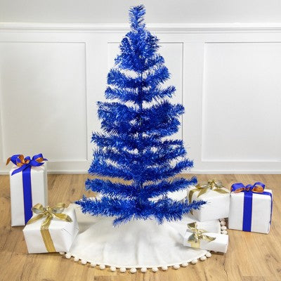  Northlight Artificial Tinsel Christmas Tree - 3' - Blue - Unlit