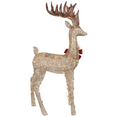  Northlight 48" Pre-Lit LED Champagne Deer Outdoor Christmas Decoration